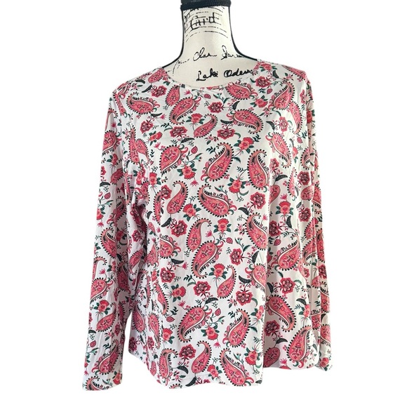 LANDS’ END Women's Crew Neck Long Sleeve Rash Guard UPF 50 Protection Swim 1X - Picture 1 of 6